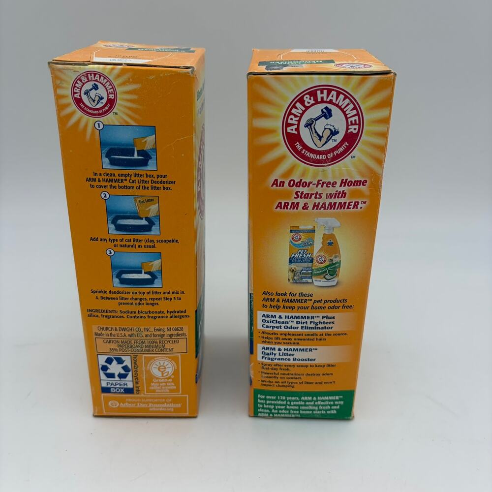 2 Arm & Hammer Cat Litter Deodorizer Powder with Baking Soda 20oz Each - Picture 5 of 5